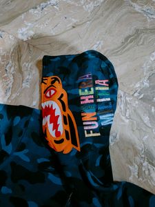 BAPE Color Camo Tiger Full Zip Hoodie Blue