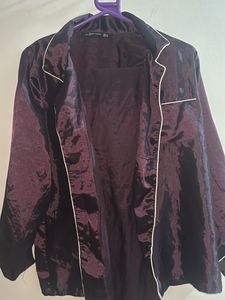 Silky Purple Pajama Set