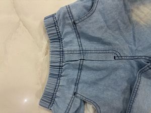Kids Denim Shorts with Rocket Detail