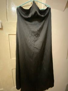 Boohoo Halter Neck Satin Maxi