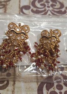 White &amp; Red Polki Set