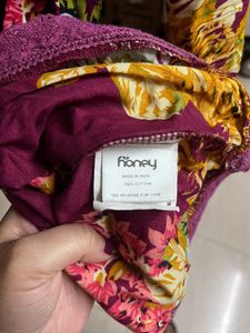 Beautiful Maroon Top With Handwork In Front