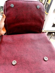 Price Drop!!Maroon Messenger Bag For Ladies.