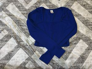 Blue Long Sleeve Top