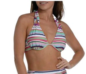 Striped Halter Bikini Top 99% New