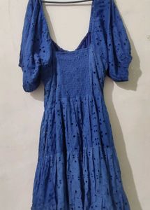 Zara Boho Navy Blue Dress