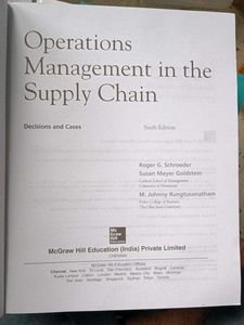 Operations Management In The Supply Chain