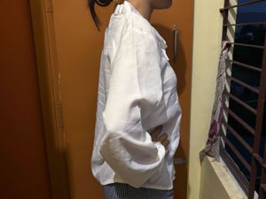 White Bow Tie Blouse