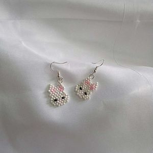 Beaded Rabbit Earrings 🐰