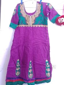 Purple Embroidered Kurta,new