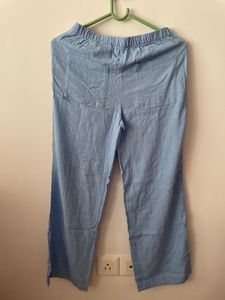 HnM Divided Linen Pants Ash Blue