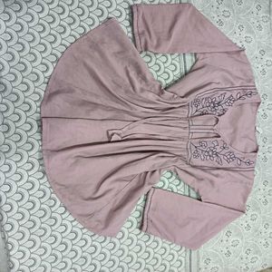Embroidered Pink Top