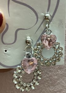 Pink Heart Earrings