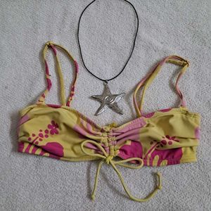 Y2k Floral Bikini Top
