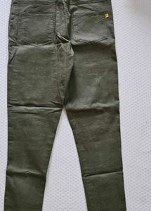 Olive Green Slim Fit Pants