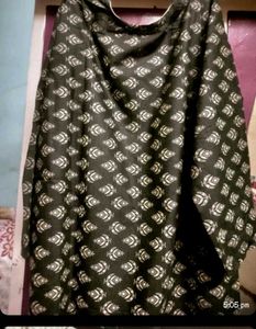 Dark Green Kurti N Pant Set
