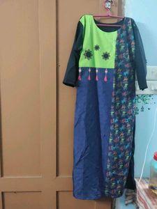 Color Blocked Kurti Dress