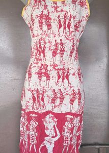 Tribal Print Sleevesless Kurti