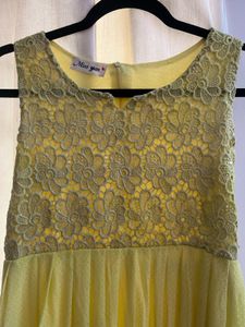 Yellow Lace Party Dress