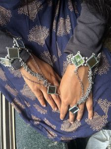 Heavy Mirror work belt with  haathphool