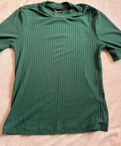 Turtle Neck Ribbed Top