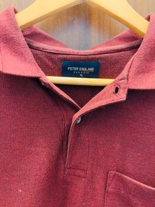 Peter England Burgundy Polo