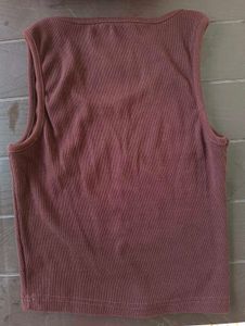 Brown Butterfly Crop Top