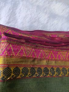 COTTON SAREE &amp; BLOUSE