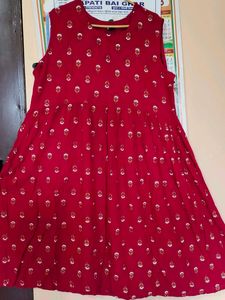 Red Printed Dress