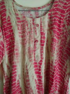 Pink Tie-Dye Kurta