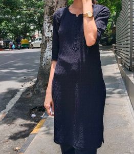Black chikankari Kurta 🖤