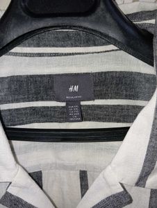 H&amp;M Regular Fit Linen Blend Shirt