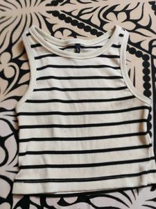 Striped Crop Tank Top