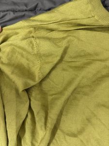 Yellow V-Neck Long Sleeve Sweater