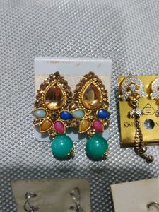 Combo Of 14 Earrings And Nosepins 🥳