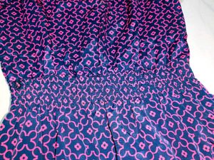 Dress Pink AND Blue Print