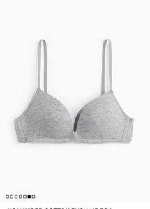 H&M Grey Non Wired Push Up Bra