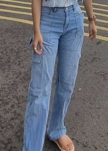 Light Blue Cargo Jeans