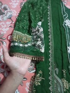 Patchwork Suit with Chiffon Dupatta