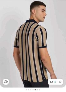 Allen Solly Striped Polo T-shirt - Modern Fit