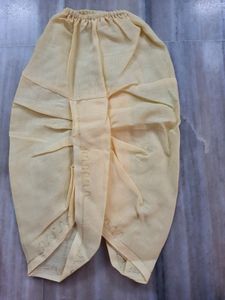 Light Cream Yellow Boys Cotton Dhoti &amp; Kurta Set