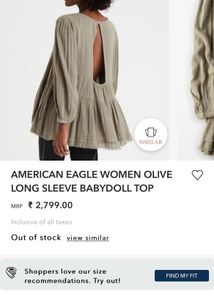 American Eagle 🦅 Olive Green Tiered Blouse