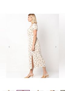 ONLYFloral Print A-line Dress with Tie-Up