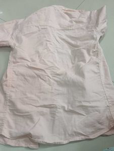 Light pink shirt with blue pant
