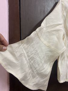 Intune Off-white Ethnic Crop Top
