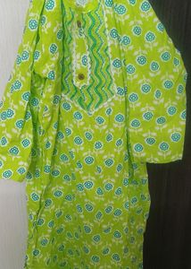 Pure Cotton Two-Piece Set Kurti with Pant
