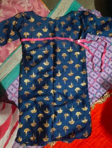 Navy Blue Beautiful Kurti