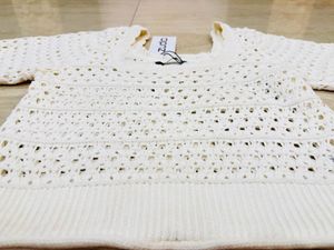 White crochet top