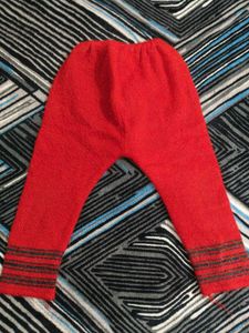 Red Patterned Knit Sweater with legging set