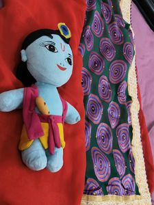 Maroon &amp; Gold Embroidered Saree Fabric